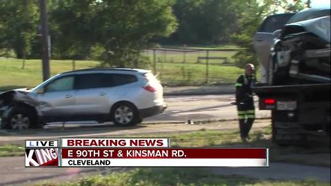 Cleveland police respond to a "possible" bomb found in the back seat of a car