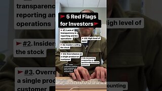 5 Red Flags for Investors