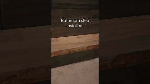 Bathroom Step Installed #woodworking #shorts #youtubeshorts