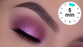 5 MINUTE EASY Purple Mauve Eye Look