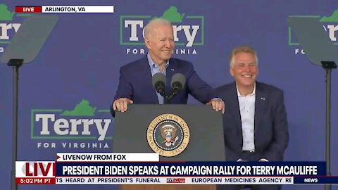 'This isn't a Trump rally': President Biden gets heckled by crowd at Virginia campaign rally