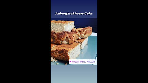 Paleo pear and aubergines cake