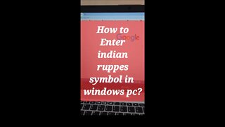 How to enter indian rupees symbol in windows pc #shorts #youtubeshorts