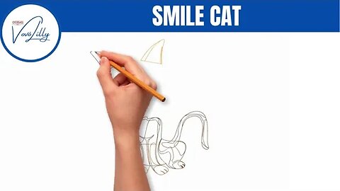 HOW TO DRAW A CHEERFUL SMILE CAT | STEP BY STEP | VERY EASY