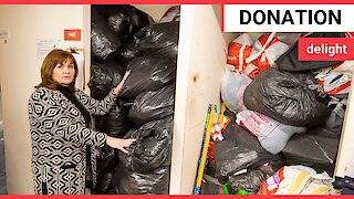 Generous family gift more than 400 bags of donations to charity