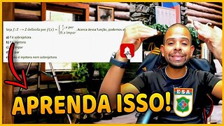 QUESTÃO DA PROVA DA ESA COM FUNÇÃO PAR | FUNÇÃO IMPAR | FUNÇÃO INJETORA | FUNÇÃO SOBREJETORA