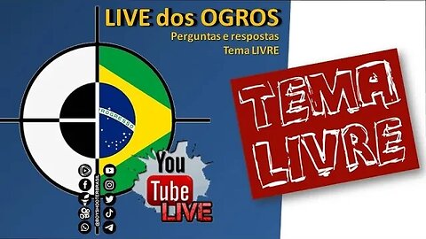16/05/2023 - 19h30 | Live dos OGROS - Tema LIVRE