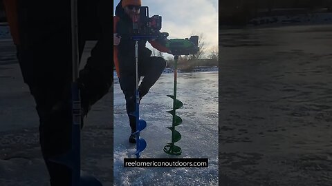 ION Alpha Vs Clam Drill Plate with Milwaukee m18 5.0AH #icefishing #livescope #wisconsin #fishing