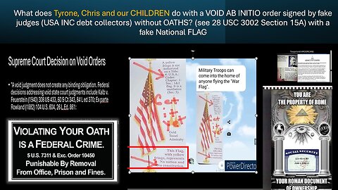 What does Tyrone, Chris & our CHILDREN do w/a VOID AB INITIO order signed by fake USA INC judge?