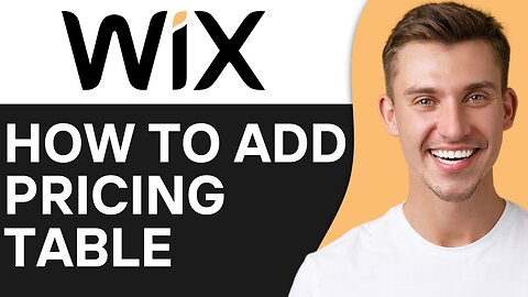 HOW TO ADD PRICING TABLE TO WIX WEBSITE