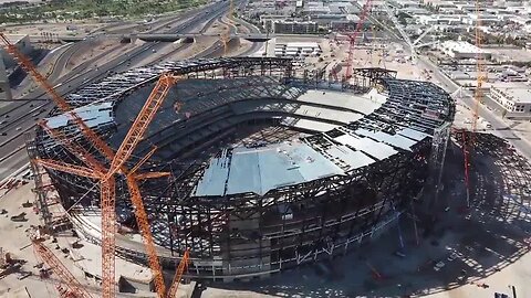 Drone video of Las Vegas Stadium