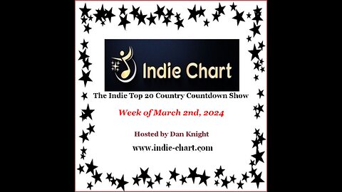 Indie Top 20 Country Countdown Show March 2nd, 2024