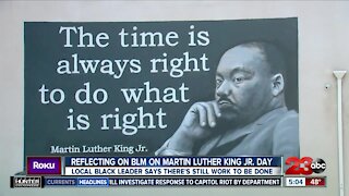 Reflecting on Black Lives Matter on Martin Luther King Jr. Day: local black leader says there's still work to be done