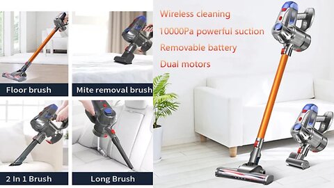 Wireless Handheld Vacuum Cleaner 10kPa 150W Powerful Dual Motor LED Electric Sweeper | cordless