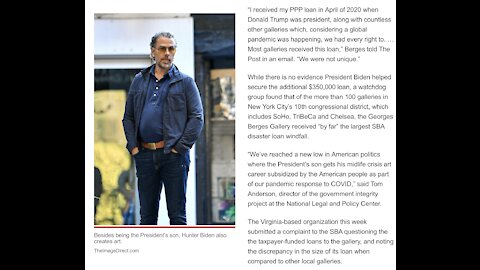 PPP - Hunter Biden's Art Dealer received $500K federal PPP #forgivable COVID RELIEF