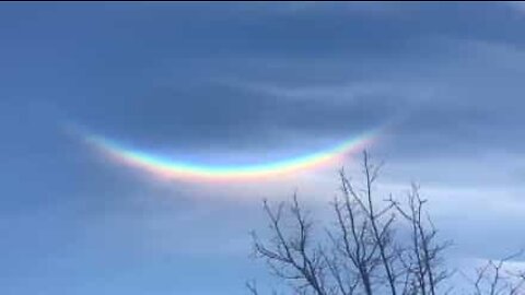 Raro arco-íris visto no estado de Nova Iorque