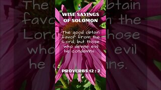 Wise Sayings of Solomon | Proverbs 12:2
