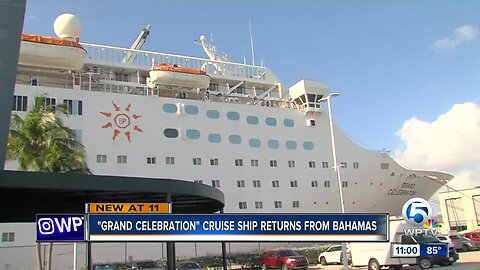 Grand Celebration cruise ship returns after Bahamas humanitarian mission