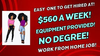 This One Is Easy To Get Hired At! $560 A Week + Equipment Provided Work From Home Job Remote Jobs