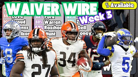 Week 3 Waiver Wire | Fantasy Football Stream #62