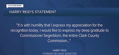 Harry Reid responds to commission's vote to rename Las Vegas airport in his honor