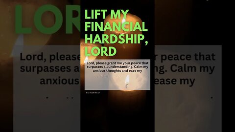 MINUTE PRAYER | LIFT MY Financial Hardship #shortsprayer #unitedstates #philippines