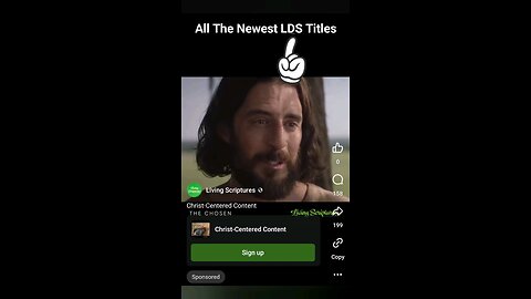 Why is the Chosen showing up on an LDS platform?