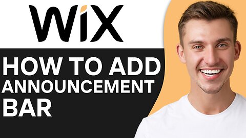 HOW TO ADD ANNOUNCEMENT BAR IN WIX