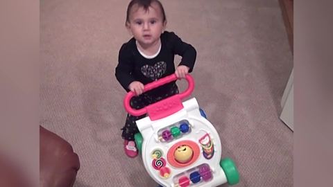 A Baby Girl Takes A Hilarious Spill While Learning How To Walk