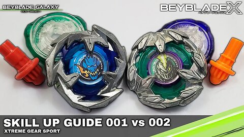 BATALHA DE SKILL UP GUIDES 001 vs 002 - Beyblade X ベイブレードX