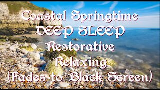 56 - Coastal Springtime *DEEP SLEEP* Restorative Meditation | Fades To Black Screen |