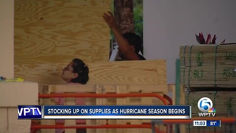 Stocking up on supplies as hurricane season begins