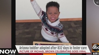 Little boyâs adoption celebration is heartwarming