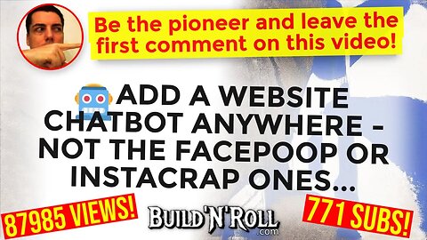 🤖 ADD A WEBSITE CHATBOT ANYWHERE - NOT THE FACEPOOP OR INSTACRAP ONES...