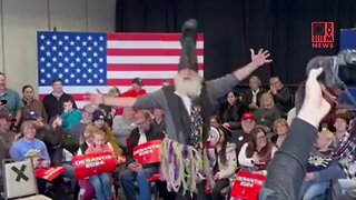 Boot-Headed Man At A DeSantis Rally Wears A Skirt Starts Strange 'Zombie Power' Chant