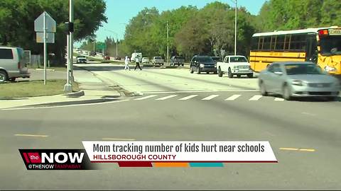 Hillsborough Co. mom tracks number of kids injured in route to school