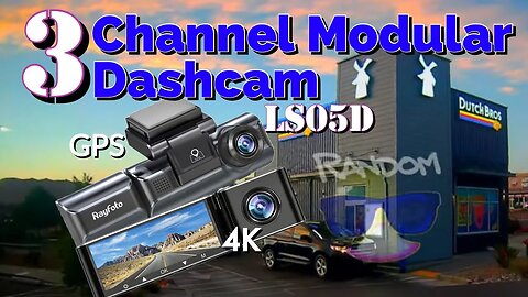 AZDOME M550 Dash Cam 3 Channel Modular Dashcam - 4K Dash Cam Built-in WiFi GPS - Car Security