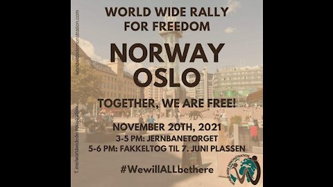 Greetings from me before the worldwide protest for freedom on November 20!