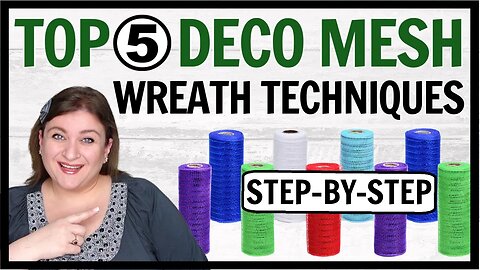 TOP 5 Deco Mesh WREATH TECHNIQUES | 6 inch DOLLAR TREE Deco Mesh WREATH TUTORIAL | 3 NO FRAY WREATHS