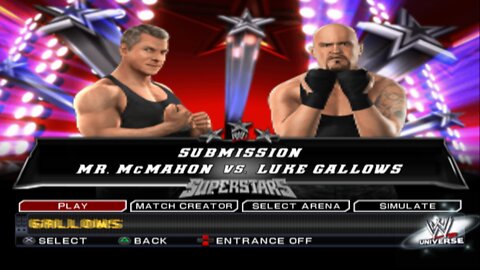 WWE SmackDown vs Raw 2011 Mr. McMahon vs Luke Gallows