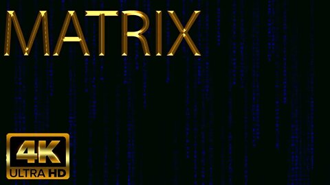 Matrix Code 4K - Blue - Silent
