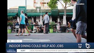 Increased restaurant capacity could spur some hiring