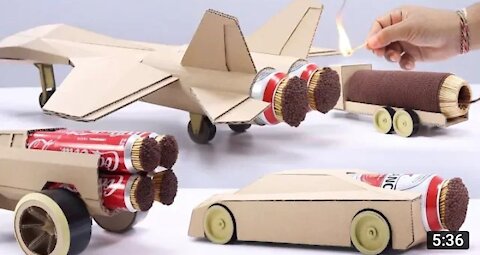 4 best match stick powered cardboard jet experiment