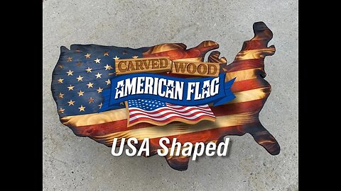 DIY Carved Wood USA Shaped Waving American Flag | Lightweight and Easy!