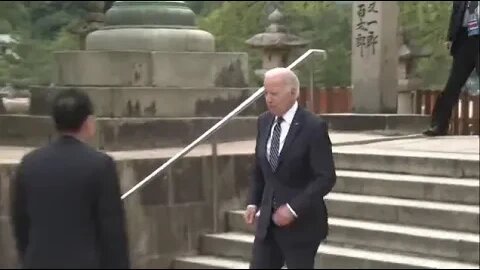 Kamikaze Joe Almost Takes Another Stair Dive At G7 Conference