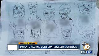 Parents meeting over controversial cartoon