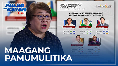 Maagang pamumulitika, dahilan ng pagbaba ng trust at approval rating ng top gov't officials