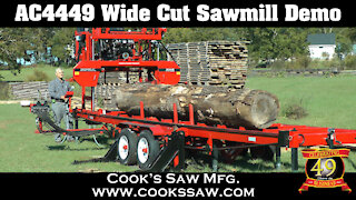 Cooks AC4449 Wide Cut Hydraulic Portable Sawmill Demo