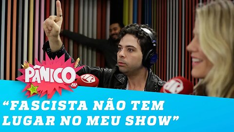 Gustavo Mendes: 'Fascista não tem lugar no meu show'