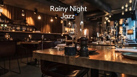 Rainy Night Coffee Shop Ambience with Relaxing Piano Jazz music